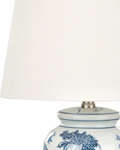 Bordlampe BELUSO Porcelæn Hvid/blå