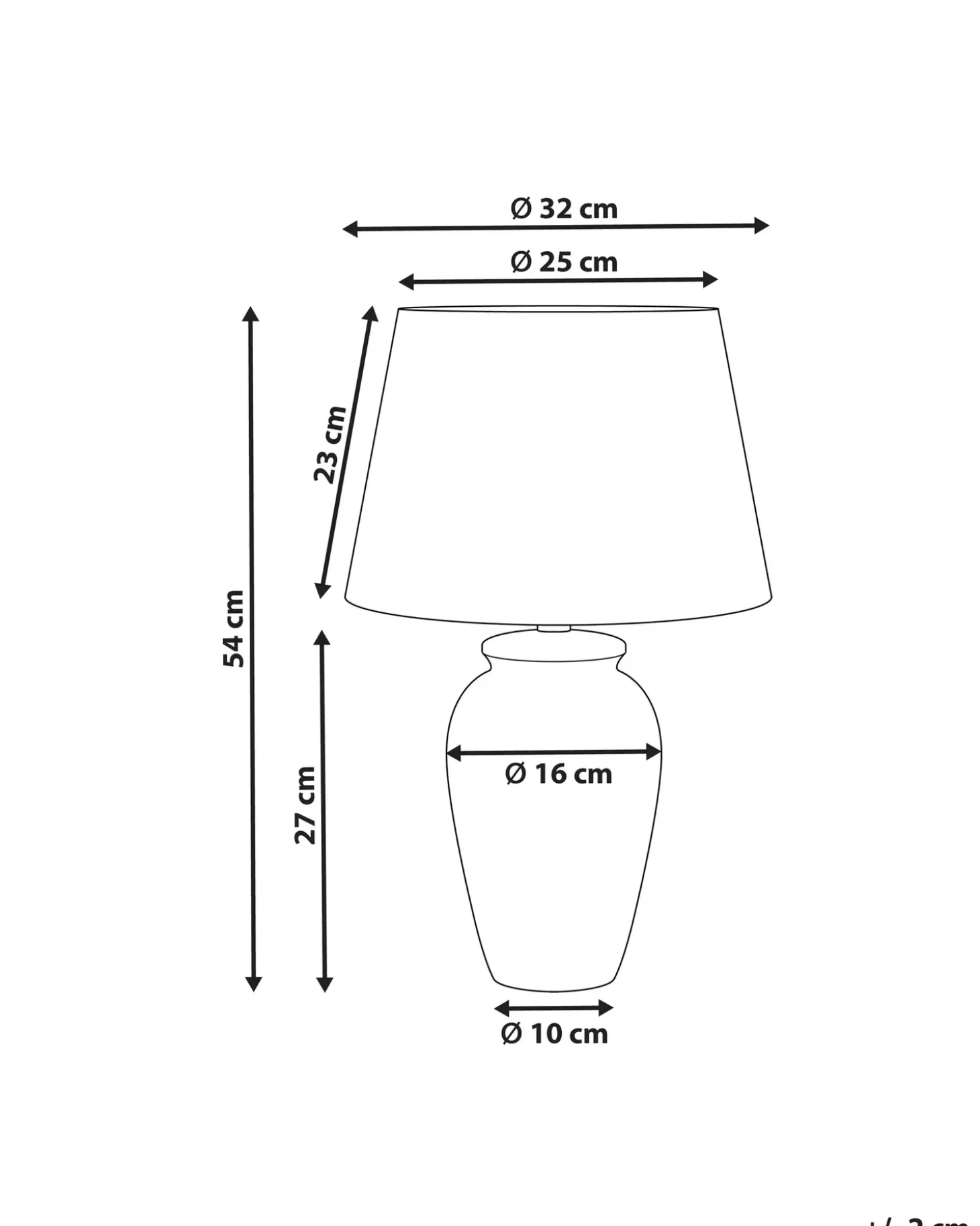 Bordlampe BELUSO Porcelæn Hvid/blå