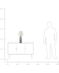 Bordlampe BIJELA Porcelæn Hvid/blå