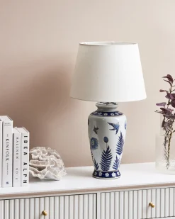 Bordlampe BIJELA Porcelæn Hvid/blå