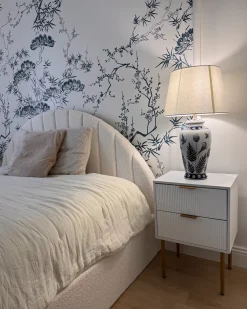 Bordlampe BIJELA Porcelæn Hvid/blå