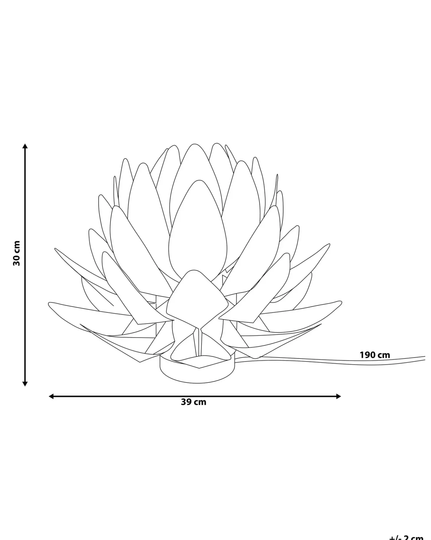 Bordlampe Blomst MUSONE Hvid