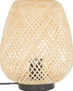 Bordlampe BOMU Bambus Lysebrun