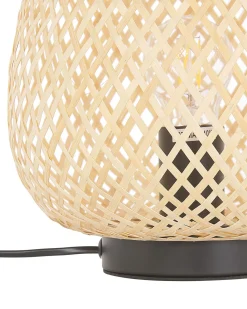 Bordlampe BOMU Bambus Lysebrun