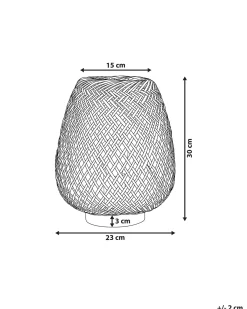 Bordlampe BOMU Bambus Lysebrun