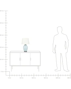 Bordlampe BRENTA Keramik Himmelblå