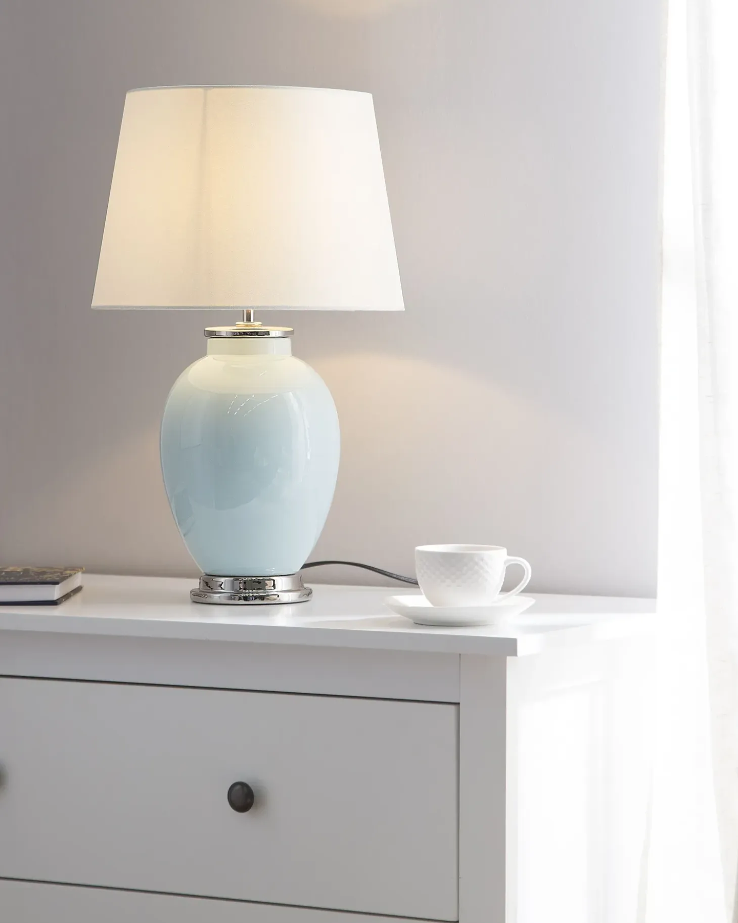 Bordlampe BRENTA Keramik Himmelblå