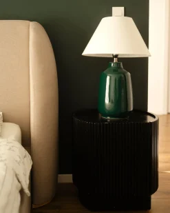 Bordlampe CARETA Keramik Mørkegrøn