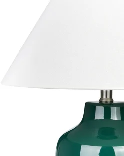 Bordlampe CARETA Keramik Mørkegrøn