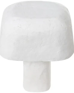 Bordlampe CARRASCO Papmaché Hvid