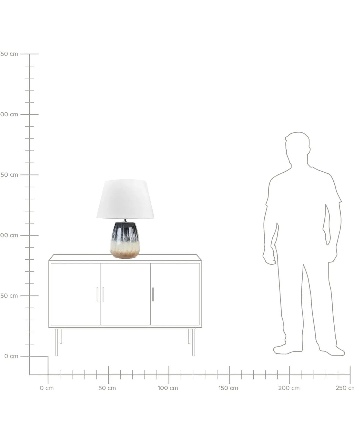 Bordlampe CIDRA Keramik Multifarvet
