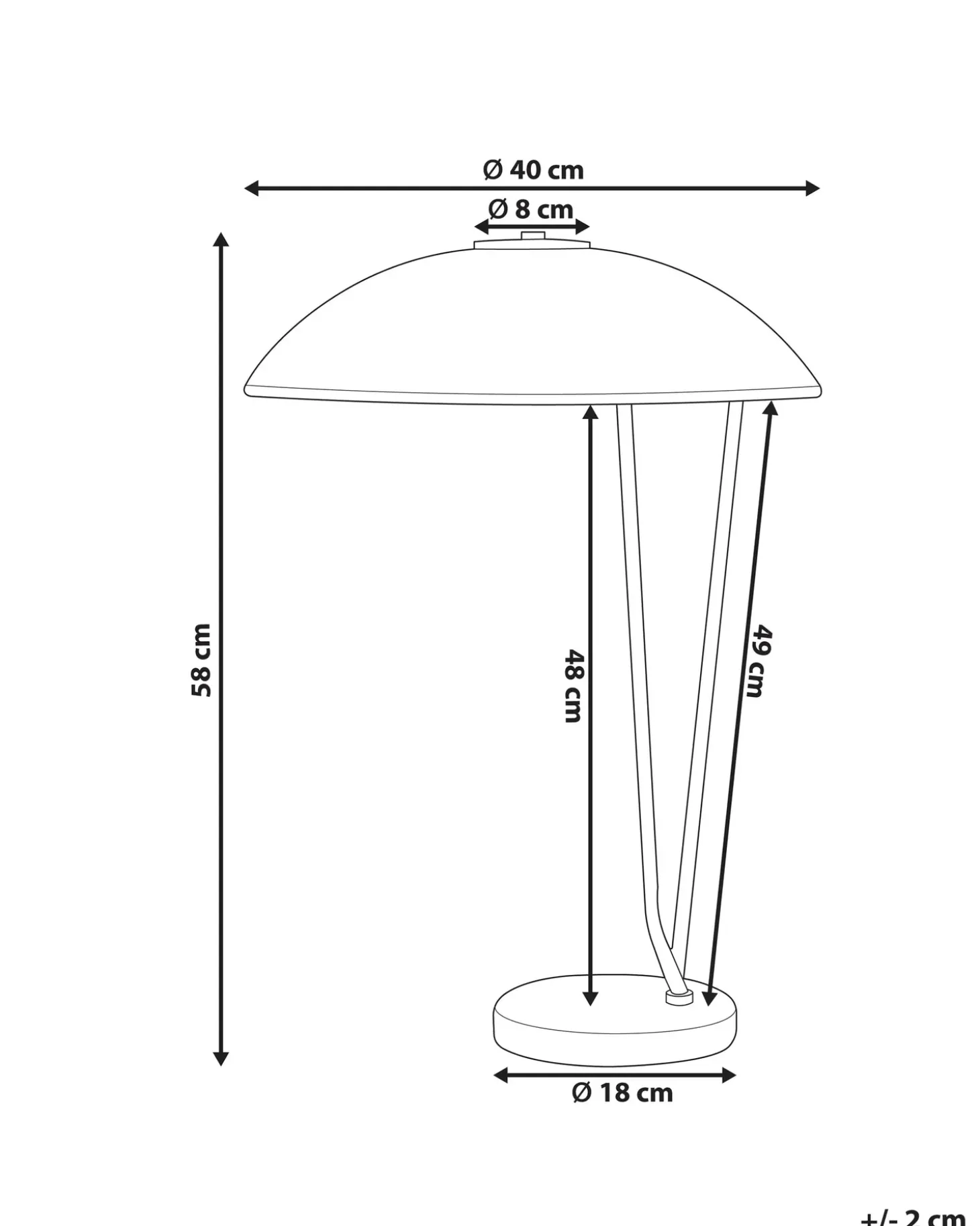 Bordlampe DANTO Metal Sort