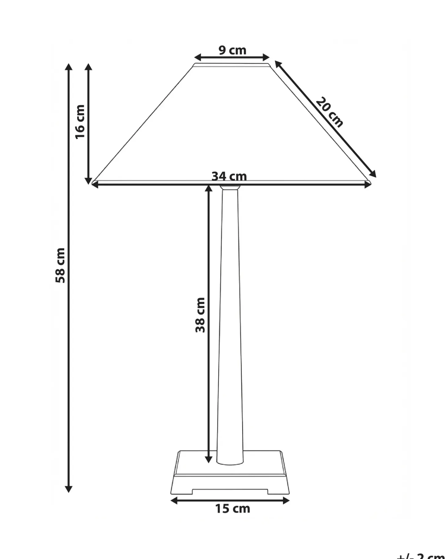 Bordlampe DHUD Metal Sort