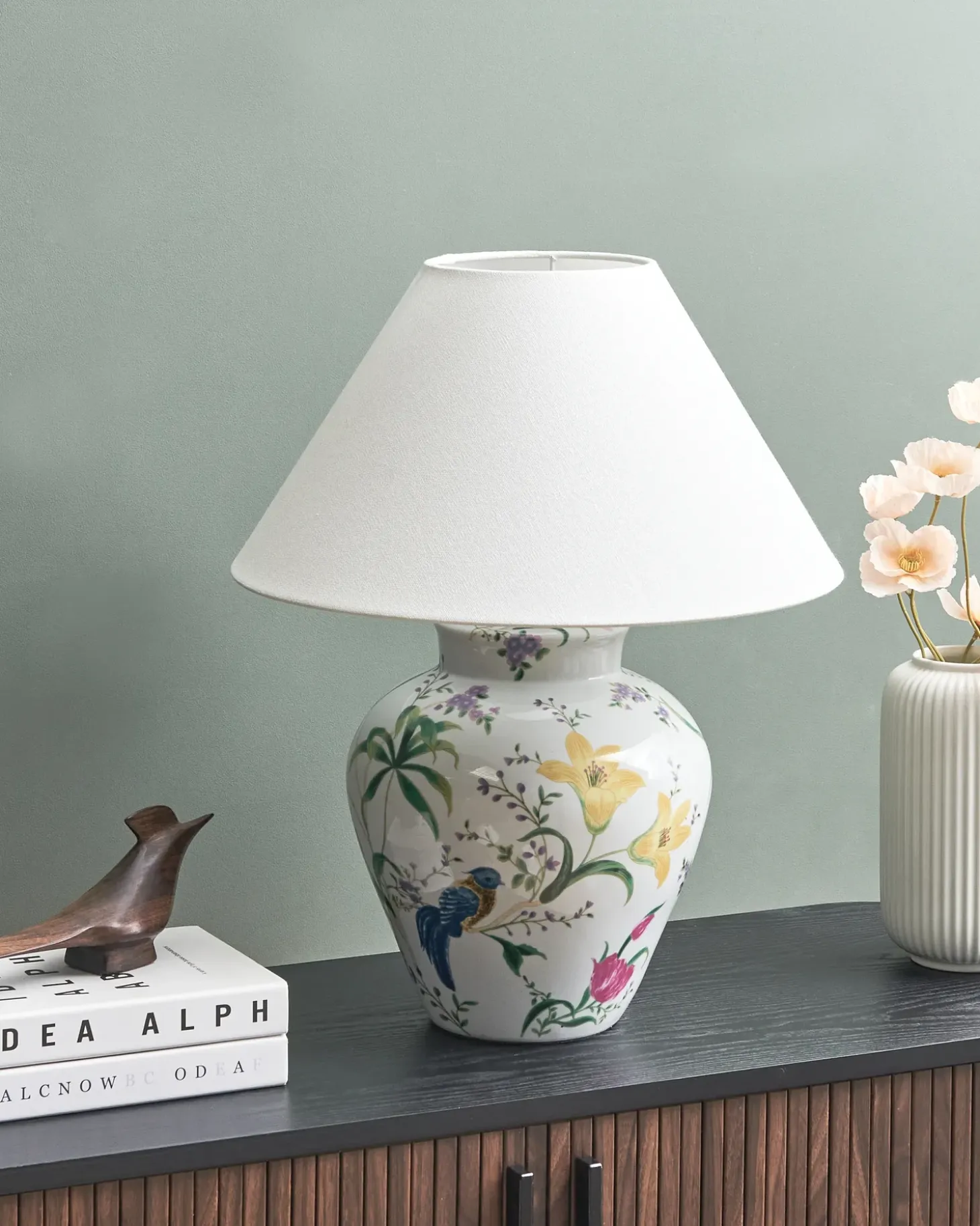 Bordlampe DIOGO Porcelæn Hvid