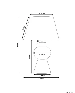 Bordlampe FABILOS Keramik Orange