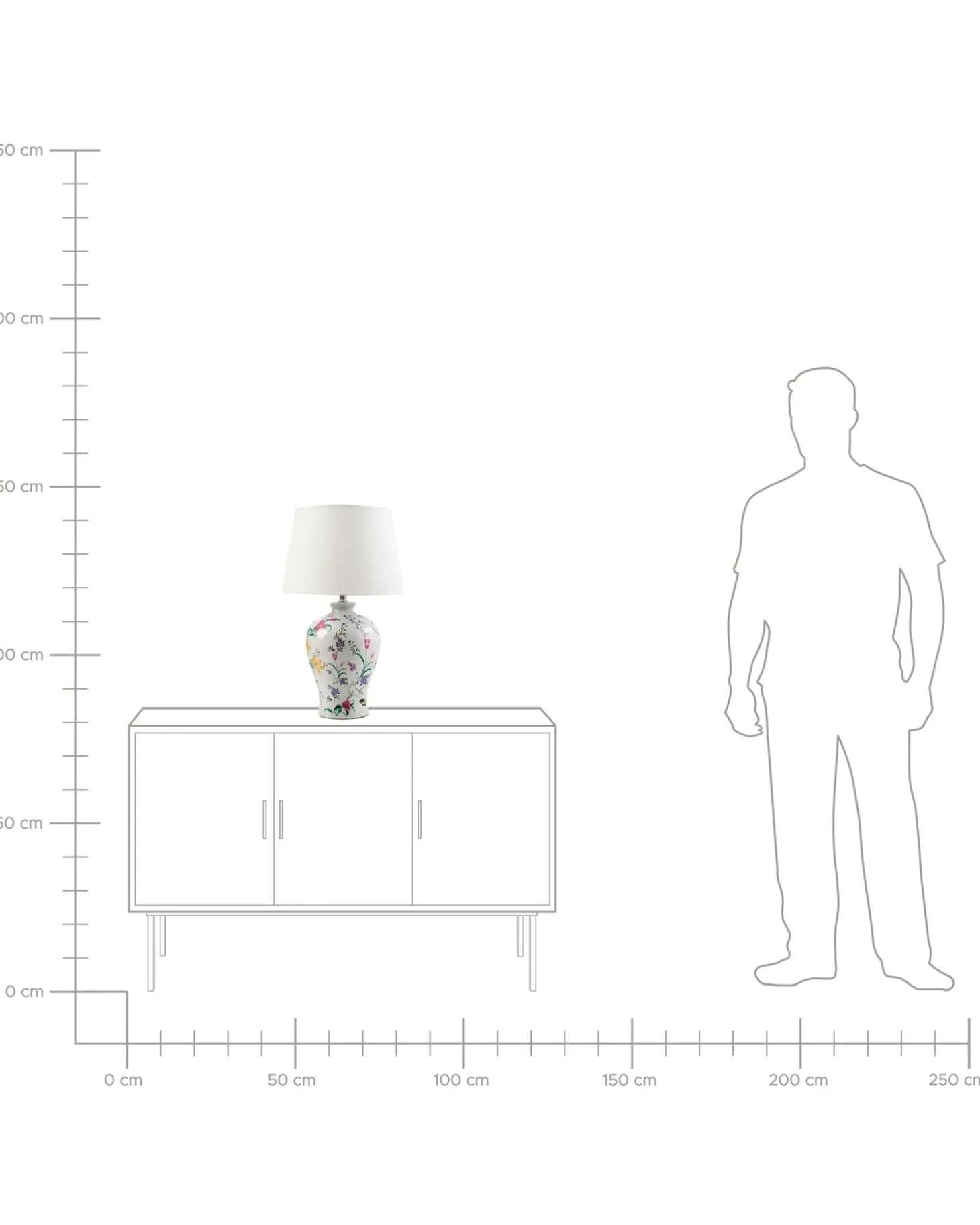Bordlampe FEBROS Porcelæn Hvid