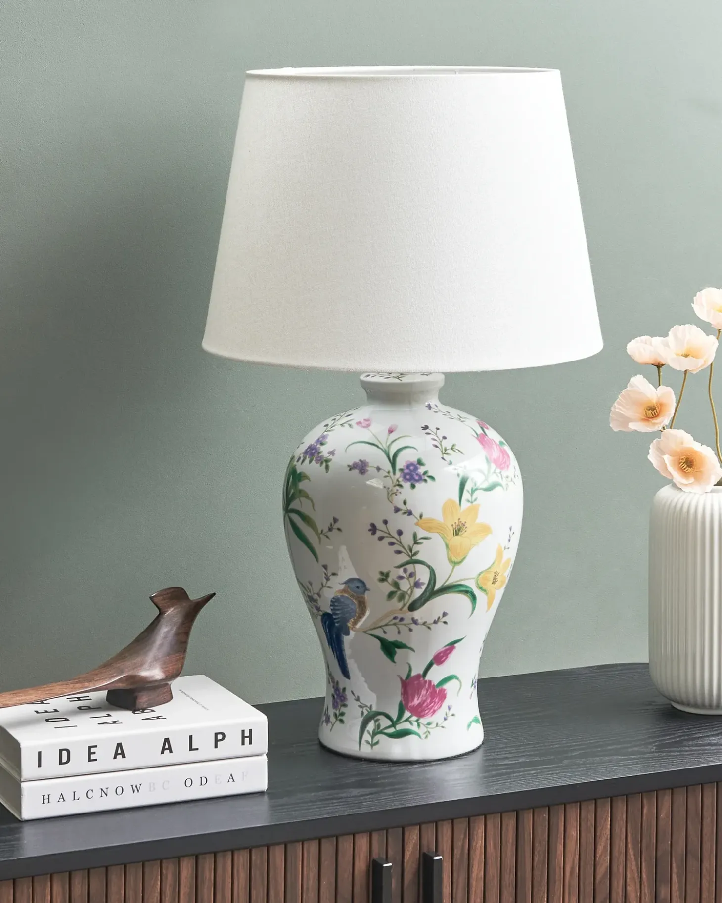 Bordlampe FEBROS Porcelæn Hvid