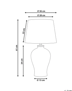 Bordlampe FEBROS Porcelæn Hvid