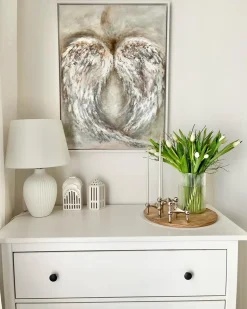 Bordlampe FERGUS Keramik Hvid