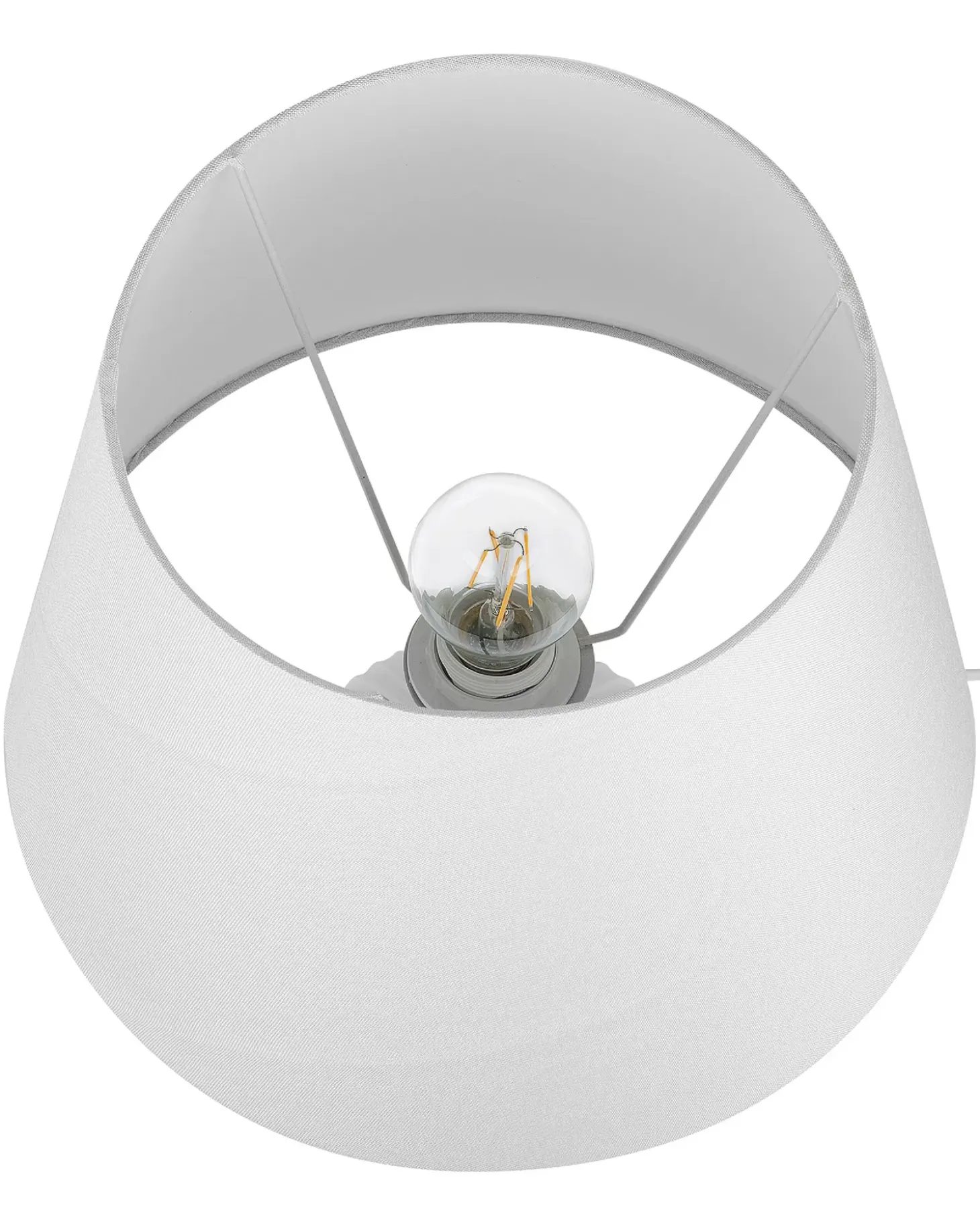 Bordlampe FERGUS Keramik Hvid