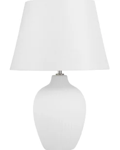 Bordlampe FERGUS Keramik Hvid