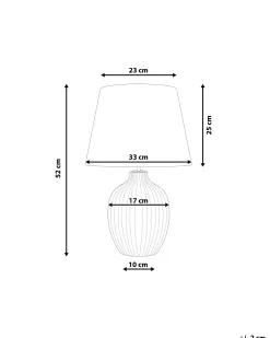 Bordlampe FERGUS Keramik Grå