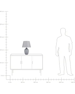 Bordlampe FERGUS Keramik Grå