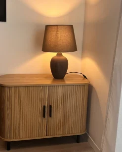 Bordlampe FERGUS Keramik Brun