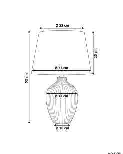 Bordlampe FERGUS Keramik Brun