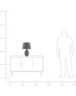 Bordlampe FERGUS Keramik Brun