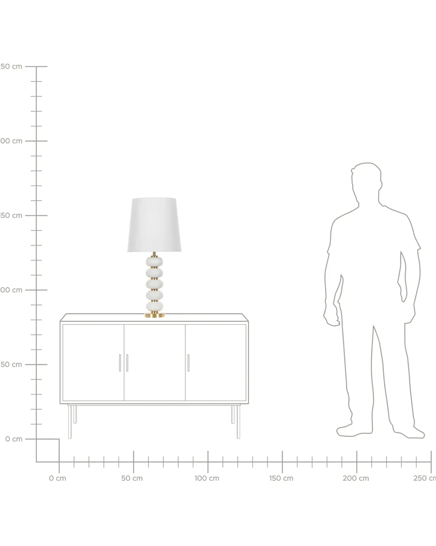 Bordlampe FRIO Metal Hvid