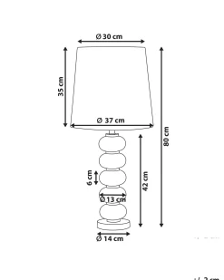 Bordlampe FRIO Metal Hvid