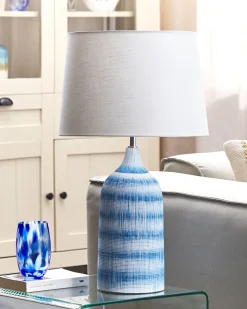 Bordlampe GEORGINA Keramik Blå