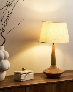 Bordlampe GODAWARI Mangotræ Mørkebrun
