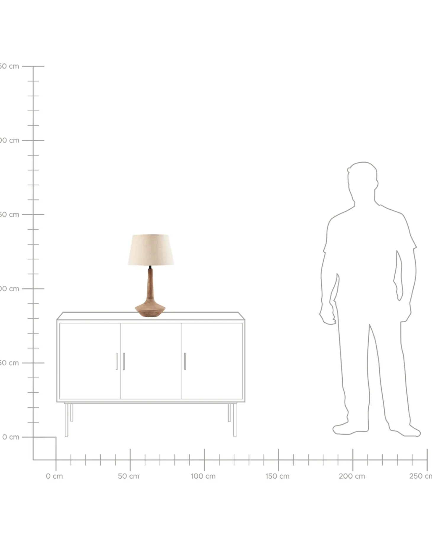 Bordlampe GODAWARI Mangotræ Mørkebrun