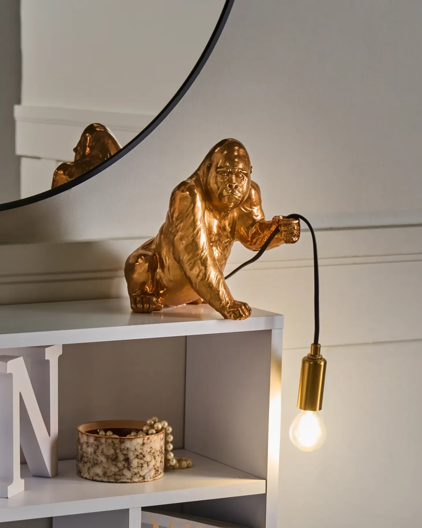 Bordlampe Gorilla HARAMBE Guld