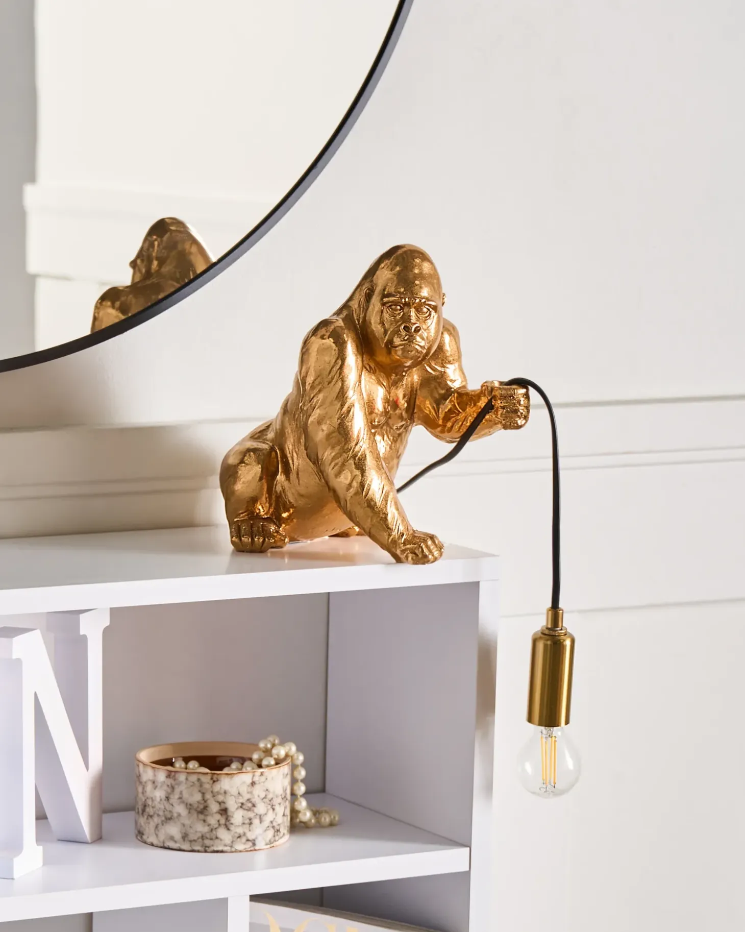 Bordlampe Gorilla HARAMBE Guld