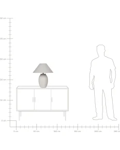 Bordlampe GRALIWDO Keramik Lysegrå