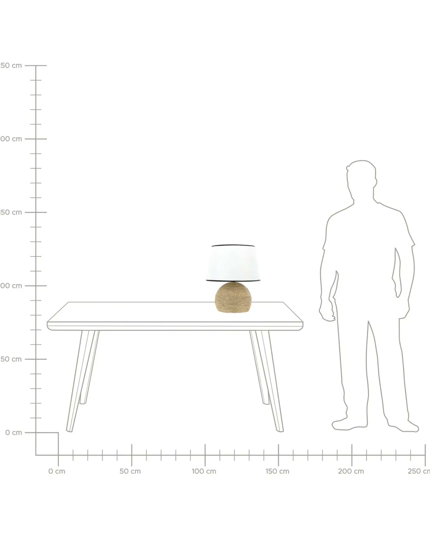 Bordlampe GROWEE Flet Naturlig