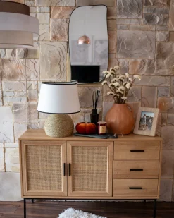 Bordlampe GROWEE Flet Naturlig