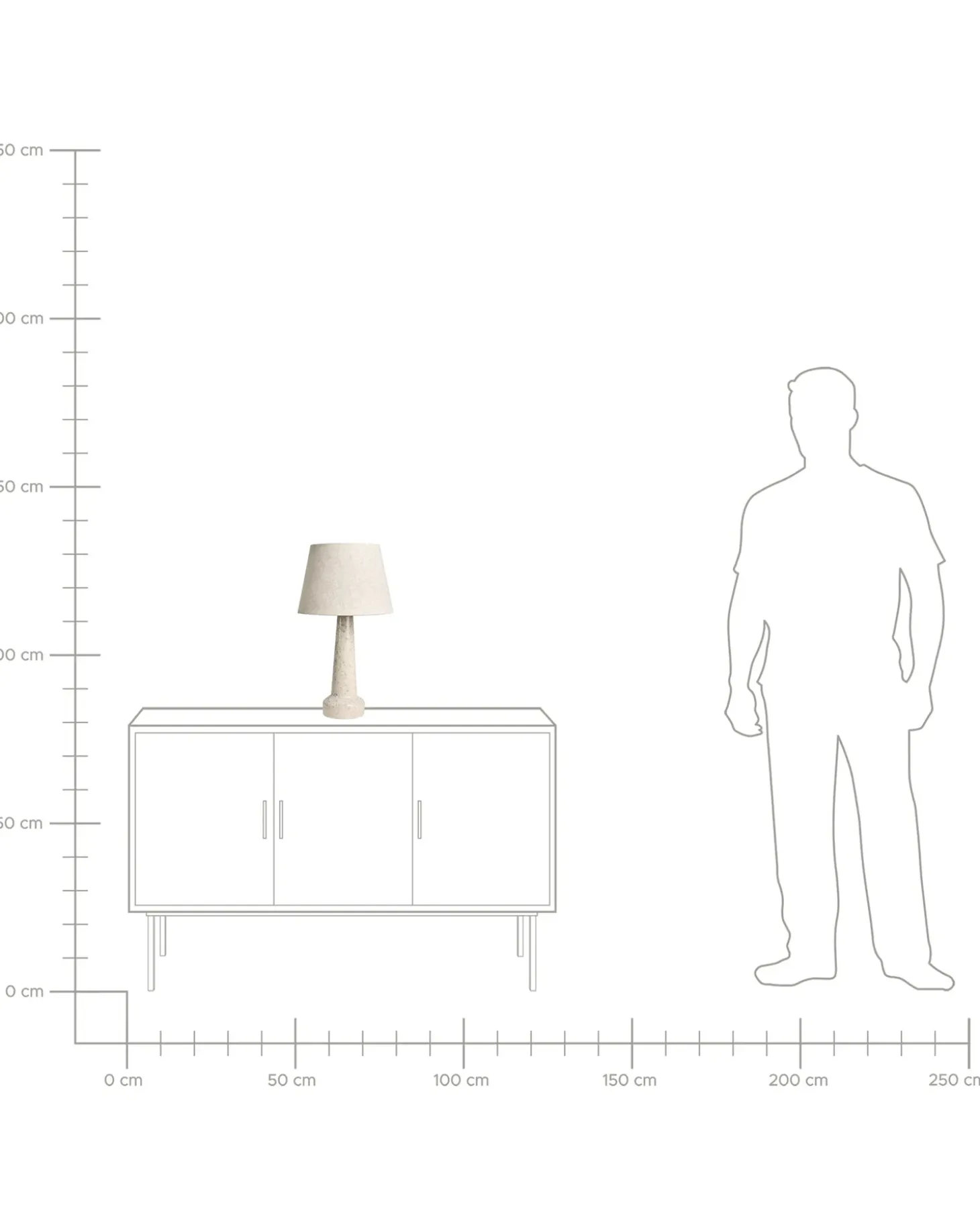 Bordlampe HUMUYA Keramik Lys Beige