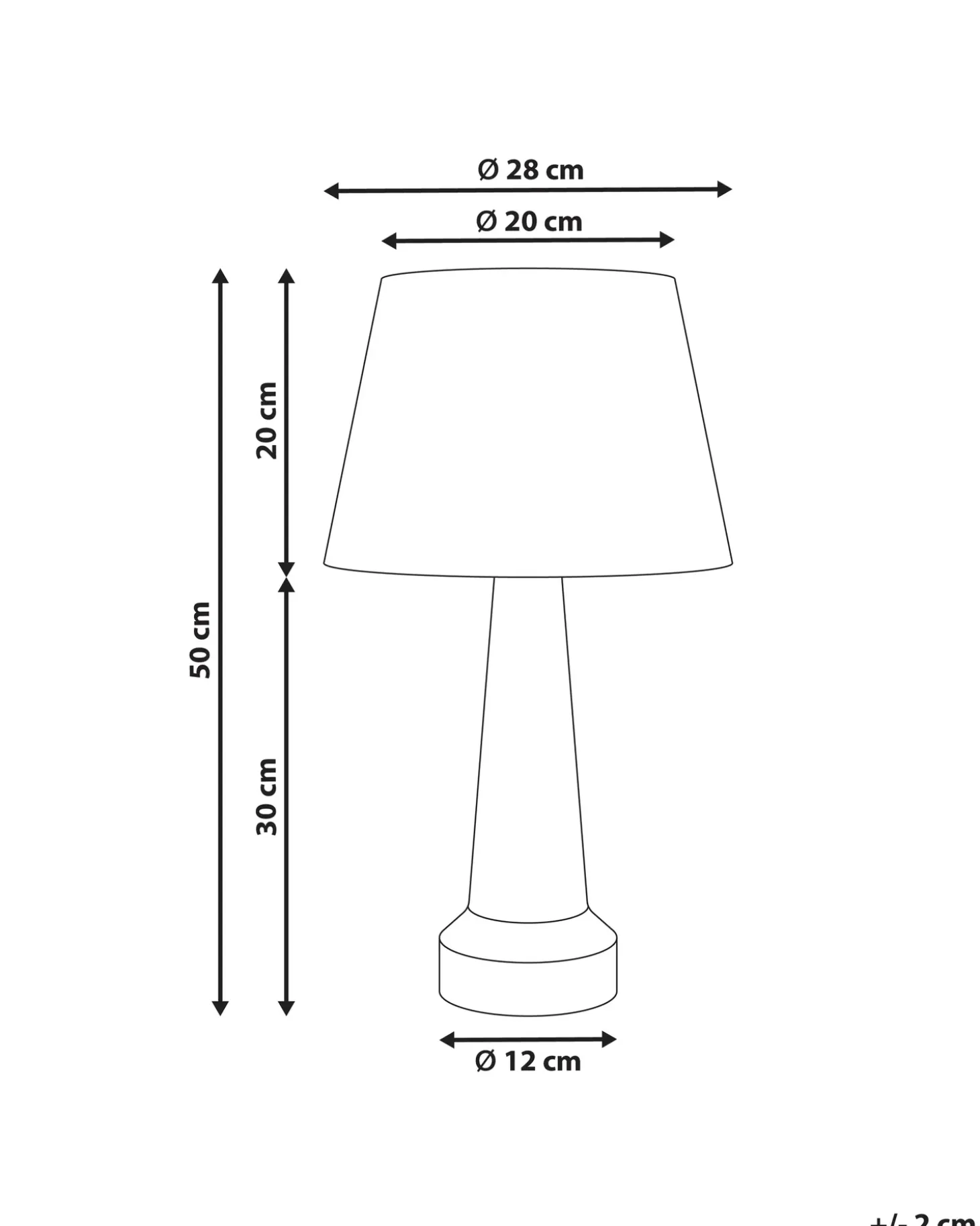 Bordlampe HUMUYA Keramik Lys Beige