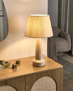 Bordlampe HUMUYA Keramik Lys Beige