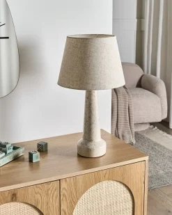 Bordlampe HUMUYA Keramik Lys Beige