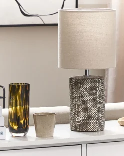Bordlampe IDER Keramik Brun