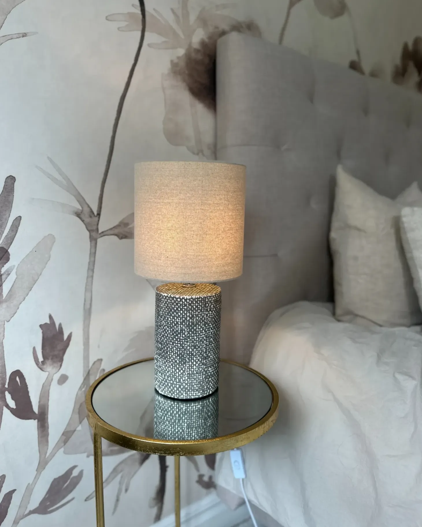 Bordlampe IDER Keramik Brun