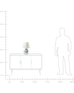 Bordlampe JAMAPA Porcelæn Hvid/blå
