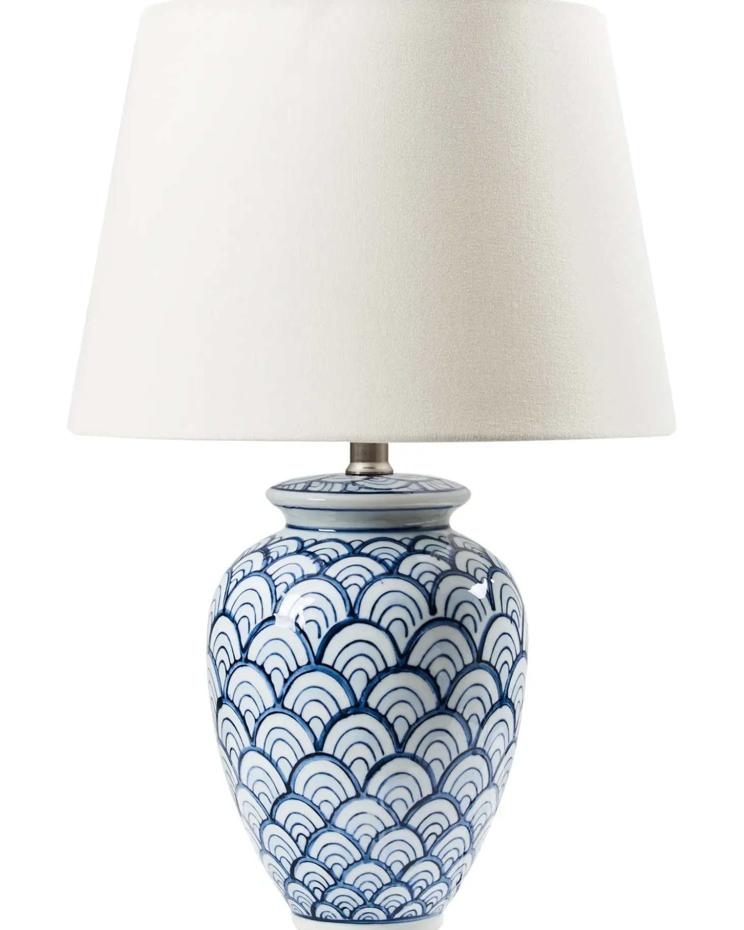Bordlampe JAUCA Porcelæn Hvid/blå
