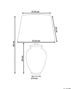 Bordlampe JAUCA Porcelæn Hvid/blå