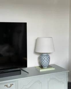 Bordlampe JAUCA Porcelæn Hvid/blå